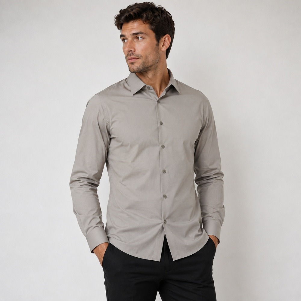 Spidersilk Button Down Shirt Mens Size M Grey Technical Performance Long Sleeve
